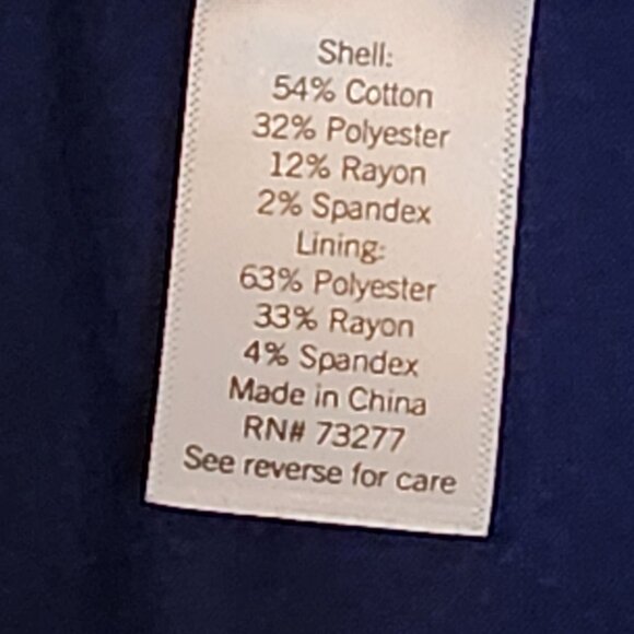 Women's tropical blue patterned skort, Size 20, NWT - Picture 5 of 6